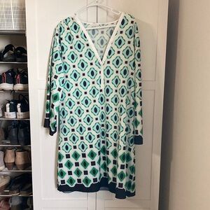 Bold print cover up dress